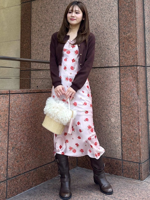 カーデセットプリントキャミワンピース（ワンピース）｜LILY BROWN