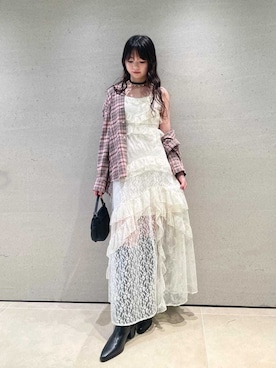 エンボスオーガンジーLilyグリッタードレス エンボスオーガンジーLilyグリッタードレス