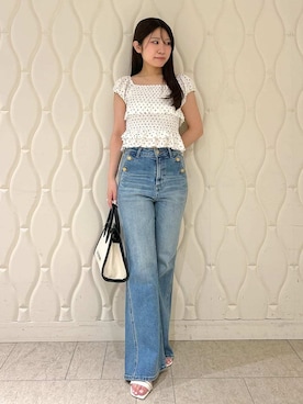 「LILY BROWN（リリーブラウン）のアイテム（パンツ）」を使った、LILY BROWNさん（レディース・156cm）の夏コーディネート