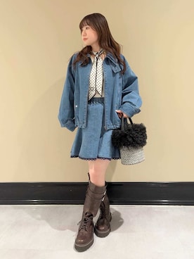「LILY BROWN（リリーブラウン）のアイテム（スカート）」を使った、LILY BROWNさん（レディース・150cm）の冬コーディネート
