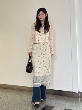 「LILY BROWN（リリーブラウン）のアイテム（デニムパンツ）」を使った、LILY BROWNさん（レディース・164cm）の秋コーディネート