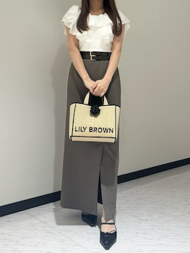 「LILY BROWN（リリーブラウン）のアイテム（スカート）」を使った、LILY BROWNさん（レディース・151cm）の夏コーディネート