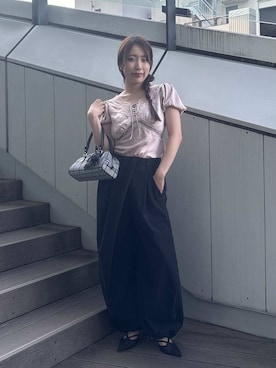 「LILY BROWN（リリーブラウン）のアイテム（その他パンツ）」を使った、LILY BROWNさん（レディース・159cm）の夏コーディネート