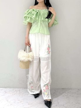 「LILY BROWN（リリーブラウン）のアイテム」を使った、LILY BROWNさん（レディース・156cm）の春コーディネート