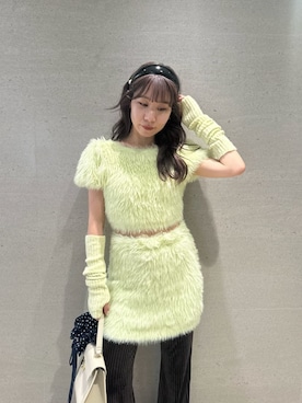 「アイテム（カチューシャ）」を使った、LILY BROWNさん（レディース・152cm）の秋コーディネート