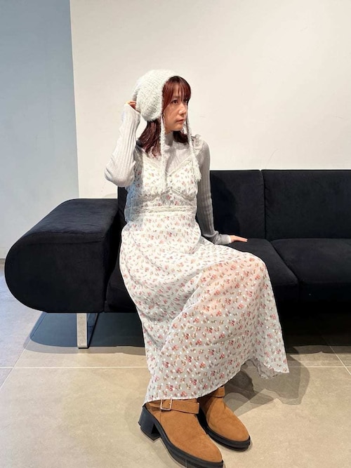 LILY BROWN Lingerie×ANNA SUI】カップ付きキャミワンピース