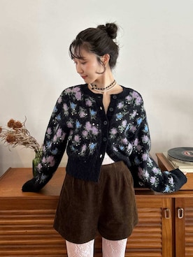 「アイテム（ブルゾン）」を使った、LILY BROWNさん（レディース・161cm）の秋コーディネート