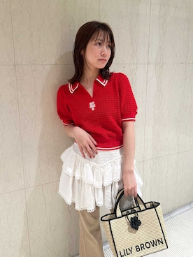 「透けトップス」｜LILY BROWNさん（レディース・152cm）の夏コーディネート