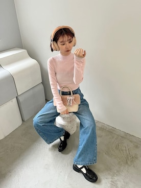 「アイテム（キャップ、ピンク系）」を使った、LILY BROWNさん（レディース・163cm）の夏コーディネート