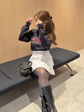 「アイテム（その他ヘアアクセサリー）」を使った、LILY BROWNさん（レディース・150cm）の秋コーディネート