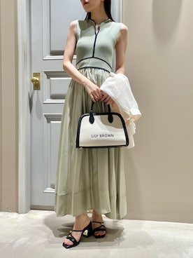 「LILY BROWN（リリーブラウン）のアイテム（ワンピース/ドレス）」を使った、LILY BROWNさん（レディース・156cm）の夏コーディネート