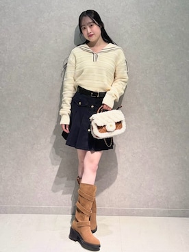 LILY BROWNさん（レディース・153cm）の冬コーディネート