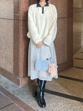 「アイテム（キーケース/キーアクセサリー）」を使った、LILY BROWNさん（レディース・158cm）の秋コーディネート
