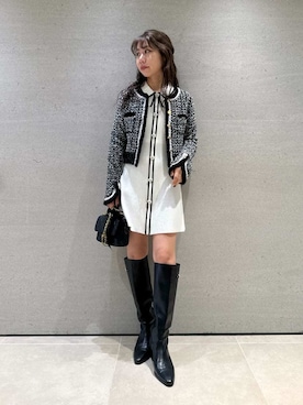 「アイテム（その他ヘアアクセサリー）」を使った、LILY BROWNさん（レディース・152cm）の秋コーディネート