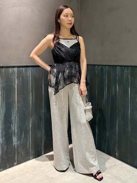 「LILY BROWN（リリーブラウン）のアイテム（パンツ）」を使った、LILY BROWNさん（レディース・155cm）の夏コーディネート