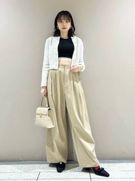 「アイテム（アンダーウェア）」を使った、LILY BROWNさん（レディース・157cm）の冬コーディネート