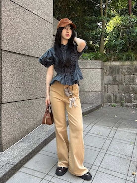 「アイテム（キーケース/キーアクセサリー）」を使った、LILY BROWNさん（レディース・160cm）の夏コーディネート