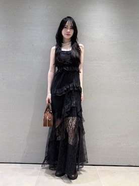 「アイテム（ドレス）」を使った、LILY BROWNさん（レディース・160cm）の秋コーディネート