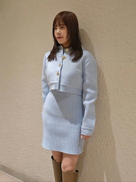 「LILY BROWN（リリーブラウン）のアイテム（その他アウター）」を使った、LILY BROWNさん（レディース・150cm）の冬コーディネート