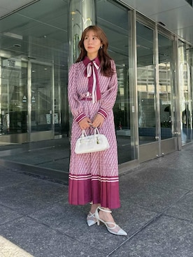 「ボウタイ」｜LILY BROWNさん（レディース・152cm）の秋コーディネート