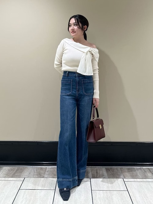 セール】リボンディテールドッキングニット（ニット/セーター）｜LILY