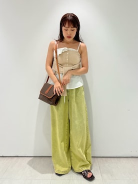 「LILY BROWN（リリーブラウン）のアイテム（パンツ）」を使った、LILY BROWNさん（レディース・153cm）の夏コーディネート