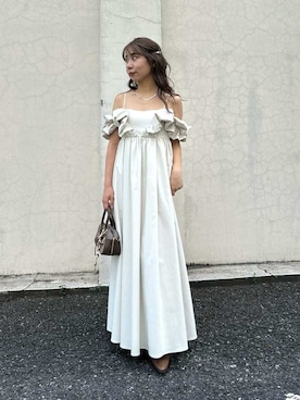 「アイテム（キーケース/キーアクセサリー、レッド系）」を使った、LILY BROWNさん（レディース・152cm）の夏コーディネート