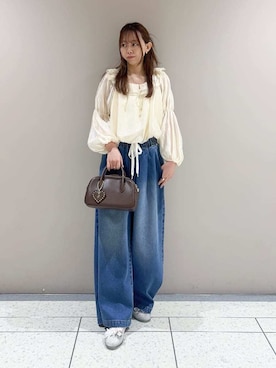 「LILY BROWN（リリーブラウン）のアイテム（アクセサリー）」を使った、LILY BROWNさん（レディース・158cm）の春コーディネート