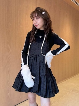 「アイテム（その他ヘアアクセサリー）」を使った、LILY BROWNさん（レディース・152cm）の秋コーディネート