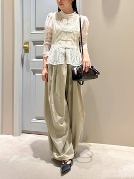 「LILY BROWN（リリーブラウン）のアイテム（その他パンツ）」を使った、LILY BROWNさん（レディース・156cm）の夏コーディネート