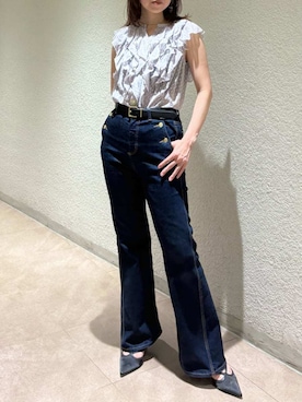 「透けトップス」｜LILY BROWNさん（レディース・163cm）の夏コーディネート