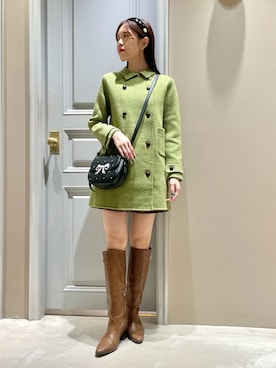 「アイテム（カチューシャ）」を使った、LILY BROWNさん（レディース・156cm）の秋コーディネート