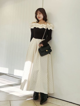 「リラックス」｜LILY BROWNさん（レディース・150cm）の冬コーディネート