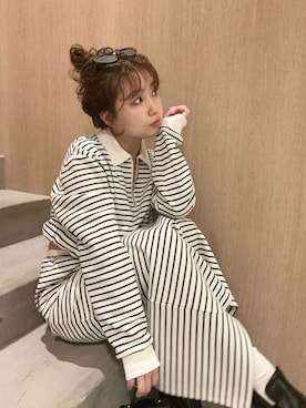 「アイテム（スウェット）」を使った、LILY BROWNさん（レディース・150cm）の夏コーディネート