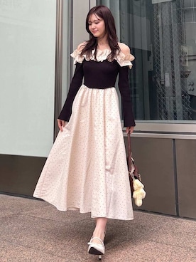 「LILY BROWN（リリーブラウン）のアイテム（アクセサリー）」を使った、LILY BROWNさん（レディース・164cm）の冬コーディネート