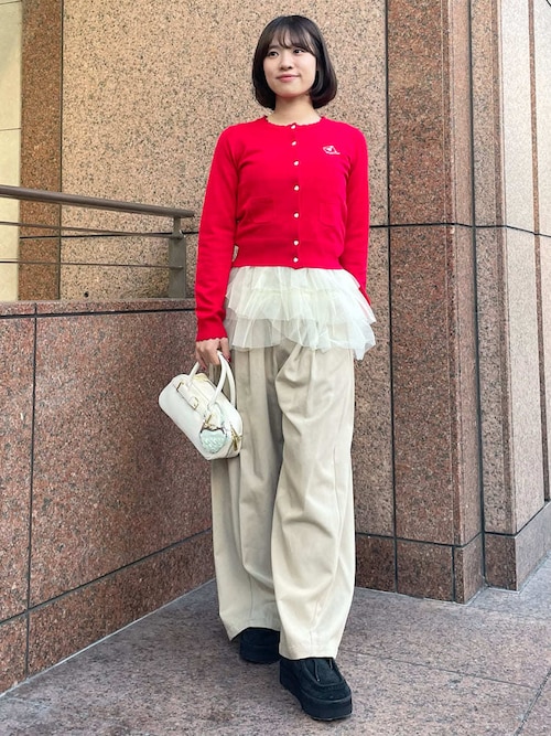 今季　love letterコンパクトニットカーデ　ハート刺繍 LILY BROWN（リリーブラウン） 新作10%OFF リリー ブラウン トップス