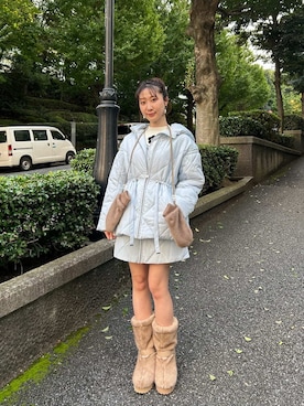 「アイテム（手袋）」を使った、LILY BROWNさん（レディース・161cm）の秋コーディネート