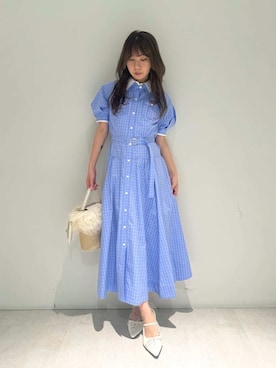 「アイテム（カードケース）」を使った、LILY BROWNさん（レディース・152cm）の春コーディネート