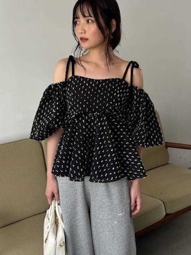 「LILY BROWN（リリーブラウン）のアイテム（パンツ）」を使った、LILY BROWNさん（レディース・163cm）の夏コーディネート