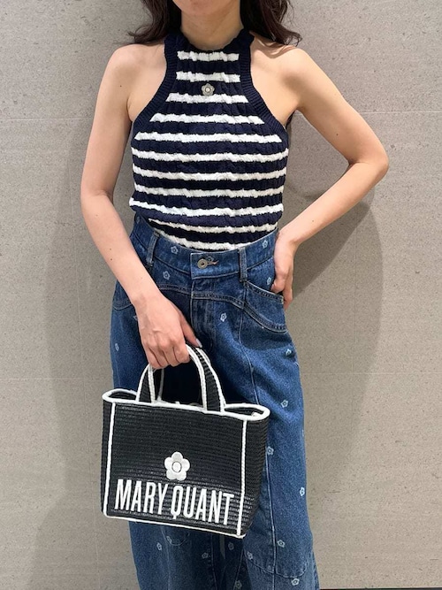 LILY BROWN×MARY QUANT デニムパンツ　Oサイズ WEB限定】【LILY BROWN×MARY QUANT】デイジー柄ワイドデニム