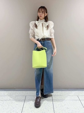 「LILY BROWN（リリーブラウン）のアイテム（トップス）」を使った、LILY BROWNさん（レディース・158cm）の春コーディネート