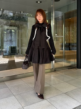 「ミニ丈」｜LILY BROWNさん（レディース・152cm）の秋コーディネート