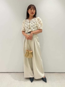 「LILY BROWN（リリーブラウン）のアイテム（パンツ）」を使った、LILY BROWNさん（レディース・153cm）の夏コーディネート