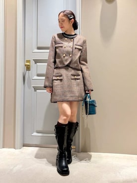 「アイテム（その他ヘアアクセサリー）」を使った、LILY BROWNさん（レディース・156cm）の夏コーディネート