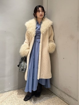 「LILY BROWN（リリーブラウン）の【LILY BROWN Lingerie】バッククロスブラレット（ブラジャー、ブラック系）」を使った、LILY BROWNさんの秋コーディネート