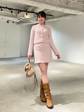 「LILY BROWN（リリーブラウン）のアイテム（カーディガン/ボレロ）」を使った、LILY BROWNさん（レディース・162cm）の冬コーディネート