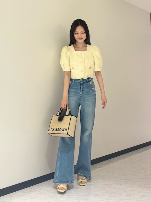 Lily Brown ハーフスリーブツイードジャケット LILY BROWN｜ハーフスリーブツイードジャケット | Rakuten