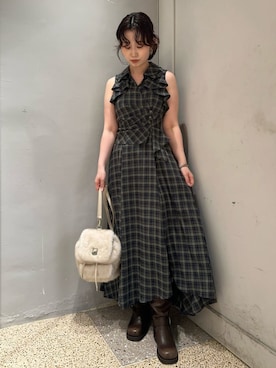 「アイテム（ブラジャー、ホワイト系）」を使った、LILY BROWNさん（レディース・153cm）の夏コーディネート