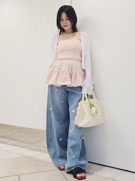 「LILY BROWN（リリーブラウン）のアイテム」を使った、LILY BROWNさん（レディース・150cm）の夏コーディネート