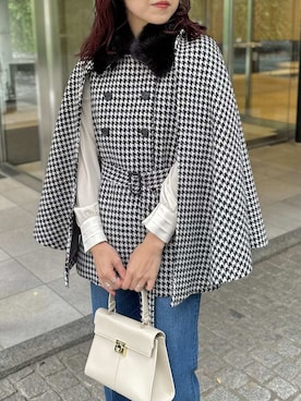 「アイテム（パンプス、レッド系）」を使った、LILY BROWNさん（レディース・163cm）の秋コーディネート